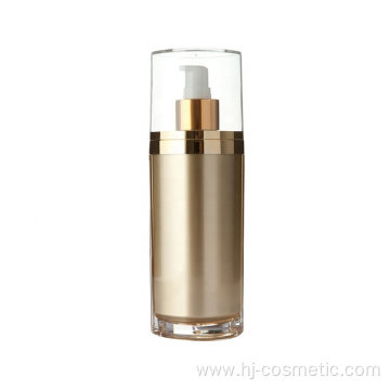 Wholesale luxurious acrylic round golden cosmetic bottle/jars with good price